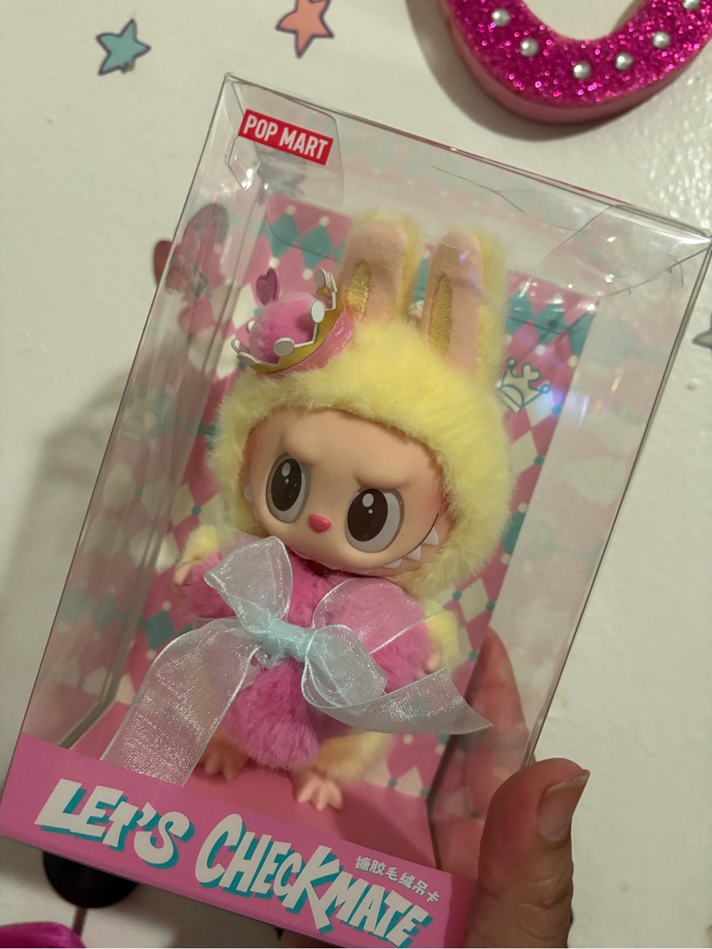 POP MART Let's Checkmate Bunny Doll - Yellow & Pink